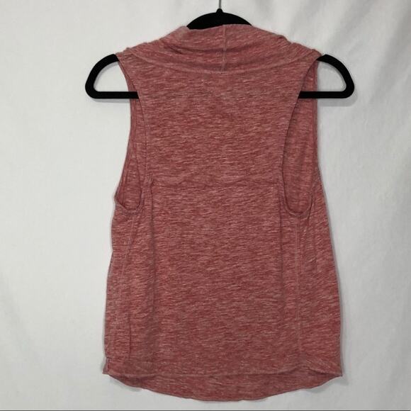 We The Free Pink Heathered Cowl Neck Sweater Sleeveless Womens S Beachy - Picture 6 of 8